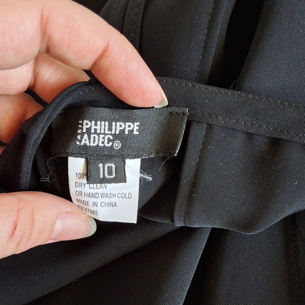 Philippe Adec 10 Pleated A-Line Knee Length Skirt Office Workwear Casual Modest - Picture 4 of 4